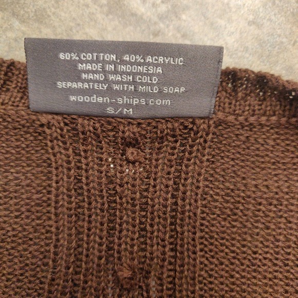 Wooden Ships Paola Buendia Women's Sweater Brown Size S / M Long Sleeve. - Picture 4 of 6